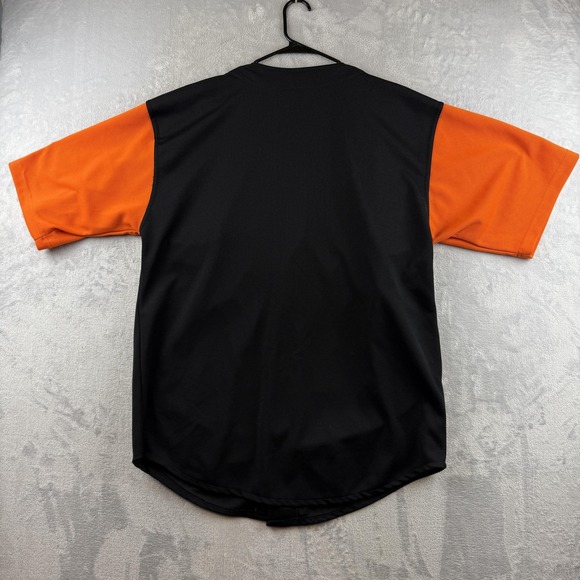 Vintage Fubu Baseball Jersey Shirt Mens Large Black Orange 05 Collection 2000s - Picture 6 of 9